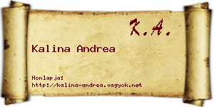 Kalina Andrea névjegykártya
